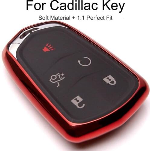 NEW Key Case Ring For Cadillac Escalade SRX XT5 ATS 2008 CTS XTS CT6 Keychain 6 Color TPU Car Styling Key Fob Cover Shell Holder
