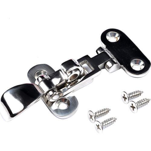 Boat Lockable Hold Down Clamp Latch Anti-Rattle Safety Hasp Catch Lockable Carp Marine Hardware Stainless Steel W/Screws