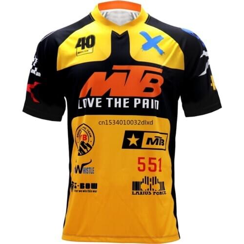 Explosion MTB downhill jersey Motorcycle Jersey Pro Cycling Jersey competitive race Mountain Bike Shirt short sleeve