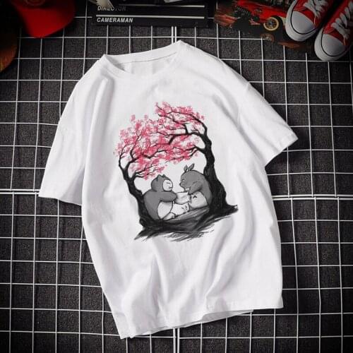 Neighbor Totoro spirit leaves T-shirt studio Ghibli Viper Japanese cartoon anime women T-shirt Summer Harajuku Top T-shirt