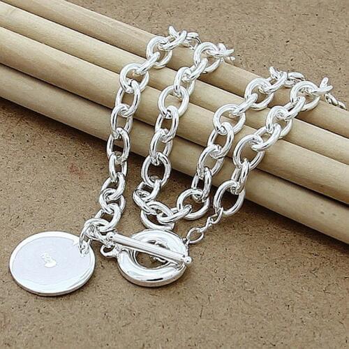 Hot Selling Silver Necklace 925 Silver Jewelry Round Link Chain Necklaces For Women Men Fashion Jewerly