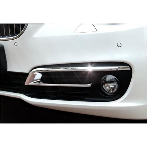 Chrome Car styling Front Fog Lamp Frame Modified Head Fog Light Cover Decoration Ring case For BMW 5 Series F10 F18 Accessories