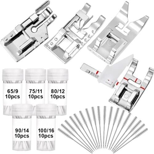 LMDZ Sewing Machine Needles Sewing Presser Foot Kit For Brother Singer Kit Household Flat Sewing Packing Sewing Accessories