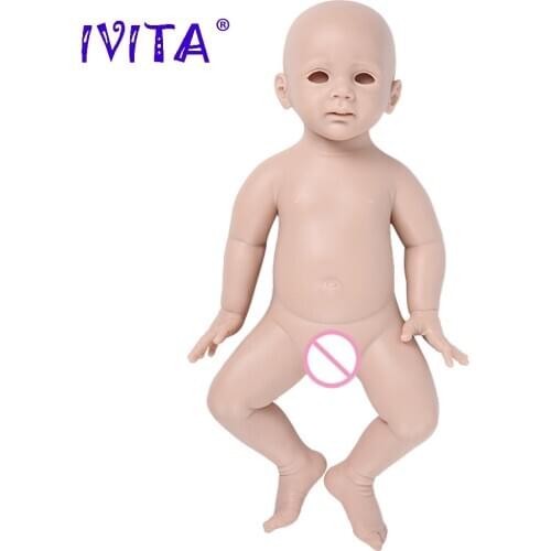 IVITA WG1518 50cm(20inch) 4960g Full Body Soft Silicone Reborn Realistic Baby Dolls Unpainted Unfinished Girl Doll DIY Blank Kit