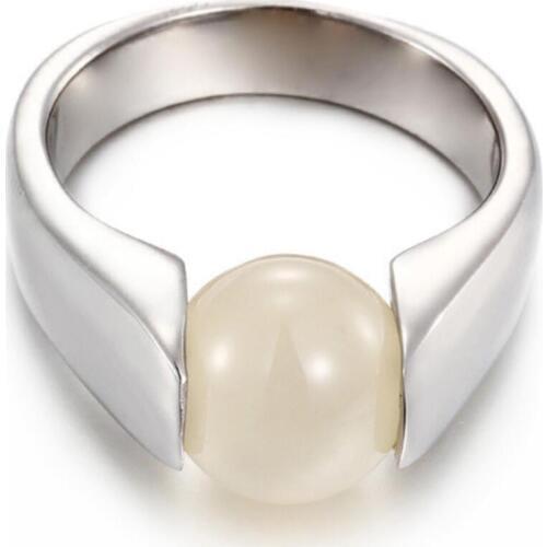 Exquisite Round Multicolor Stone Gold-Color Stainless Steel Ring for Women Trendy Engagement Wedding Jewelry CG1296