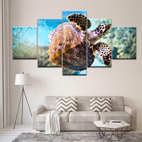 Canvas Painting animal tortoise seaturtle 5 Pieces Wall Art Painting Modular Wallpapers Poster Print for living room Home Decor