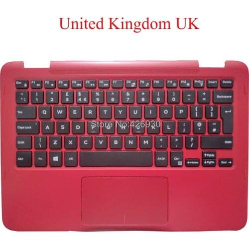 Laptop Palmrest UK keyboard For DELL For Inspiron 11 3168 3169 P25T 0WMTT4 WMTT4 00GT04 0GT04 460.06Q0C.0003 red new