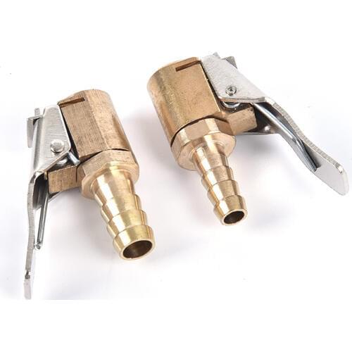 Brass Car Tyre Inflator Valve Connector Air Chuck Tire Clip Lock-on Car Adapter Valve