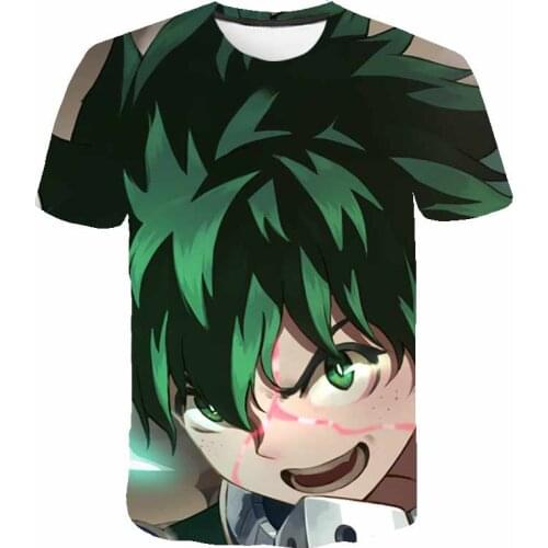 Summer hot-selling 3DT shirt shirt anime cartoon character theme game digital printing pattern boys and girls casual color casua