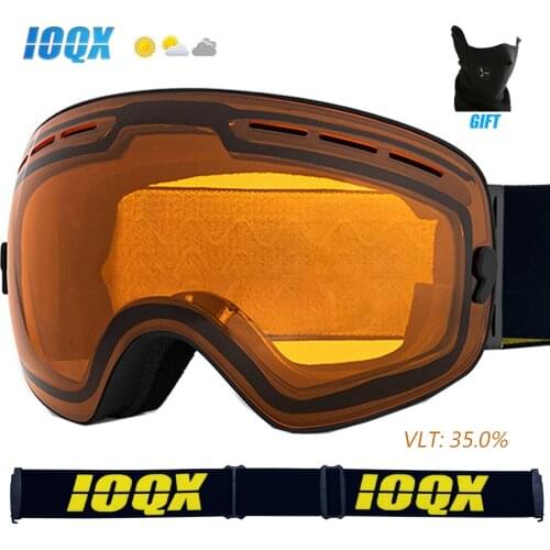 Ski Snowboard Goggles, Professional Snow Wide Angle Glasses With Double Layers Anti-Fog UV400 Mask Men Women Snowmobile Goggle