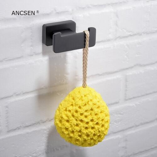 Matte Black Hooks for Bathroom Kitchen Hanger Stainless Steel Wall Hook for Keys Coat Towel Hook Robe Hook Bathroom Hardware