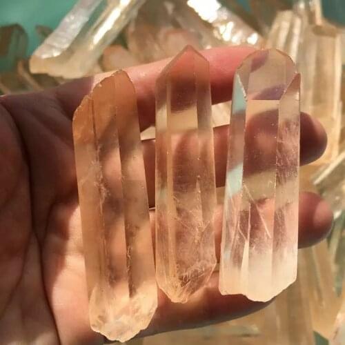 MOKAGY 70MM-85MM Natural Clear Quartz Crystal Rough Point Stone 3pc