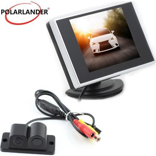 Reversing camera monitor 3IN1 Auto TV Car parking sensor 2IN1 3.5 inch TFT Backup Reverse Monitor Car Monitor