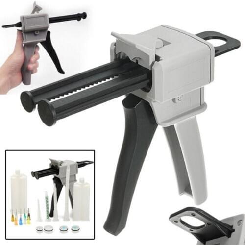 50ml Ab epoxy glue Gun adhensive Mix 1:1 2:1 manual dispense hand tool Labeling Adhesive for Silica gel glues