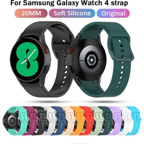Official Strap for Samsung Galaxy Watch4 Classic 42mm 46mm Galaxy Watch4 40mm 44mm Quick Release 20mm Silicone Watch Band