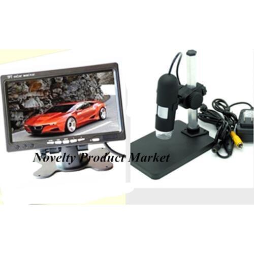 With 7 Inch LCD Monitor 1200X AV Microscope For Science Inspection LED Illumination