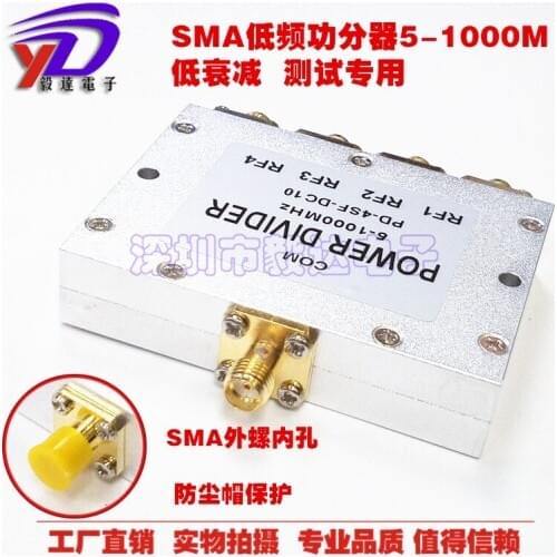 SMA Power Divider One Point Four 5-1000M Low Frequency Low Attenuation Test Dedicated SMA Female Power Divider 1M