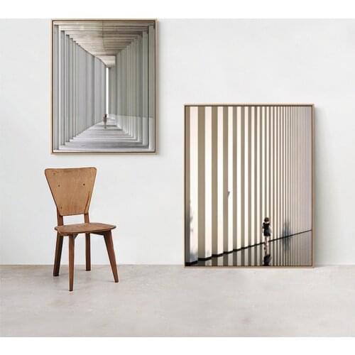 Modern Building Nordic Posters And Prints Corridor Wall Art Canvas Paintings Wall Pictures For Living Room Home Decor Cuadros