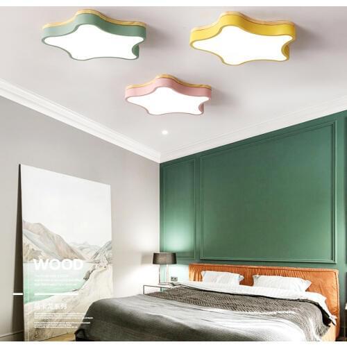 Nordic LED Ceiling Light morden led Panel Star design metal ceiling lamp Fixture for Children Bedroom Remote Control mutil-color