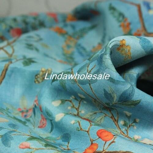 Ramie printed clothing fabric,dress shirt fabric,patchwork cloth,140cm*50cm/pcs