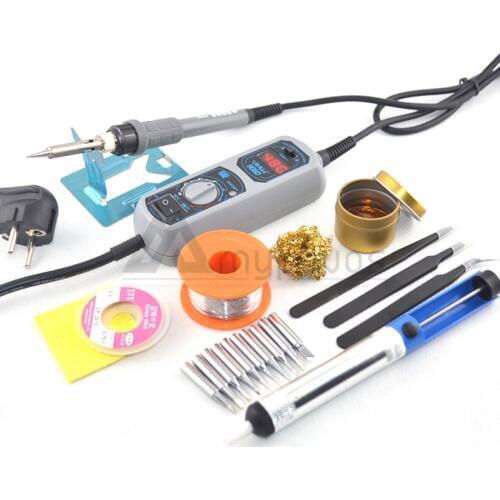 YIHUA Upgrade 908D LED Digital Soldering Station Mini Portable Adjustable Electric soldering iron Welding EU Plug