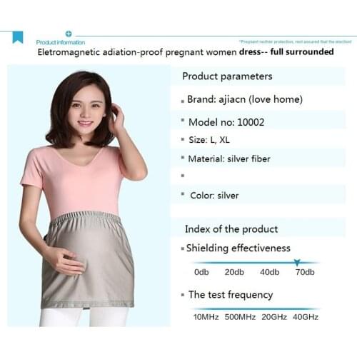 Ajiacn 100%silver fiber skirt for pregnant women,EMF radiation shielding,electromagnetic radiation protective,Safe & comfortabl