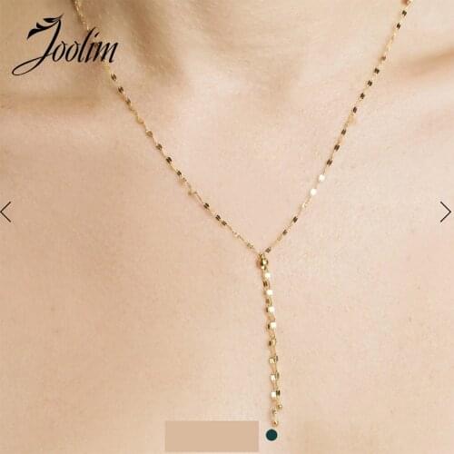 Joolim Jewelry PVD Gold Finish Cool Style Fold Wear Necklace Stylish Stainless Steel Necklace