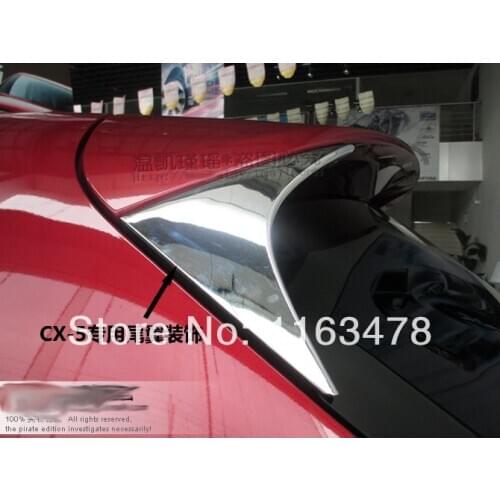 For Mazda CX-5 CX5 2012 2013 2014 2015 2016 ABS Chrome Rear Window Spoiler Side Pillar Post Cover Trim Molding