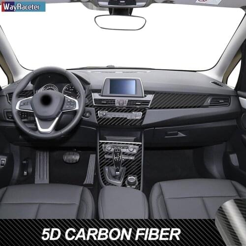 Anti Scratch Car Interior Trim Protective Film 5D Carbon Fiber Vinyl Sticker For BMW 2 Series F45 F46 2014-Present Accessories