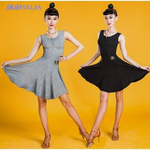 Womens Dresses Latin Dance Clothes New Female Adult Practice Dance Dress Summer Dancing Latin Skirt DA585 High-end Fabrics HOT