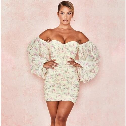 Celebrity bandage dress eleagnt woman dress off shoulder mini dress sexy woman night party & club dress vintage vestios