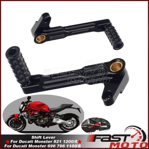 1pc CNC Aluminum Adjustable Gear Shift Levers Shifter Pedal For Ducati Monster 696 796 1100/S 821 1200/S Motorcycle Accessories