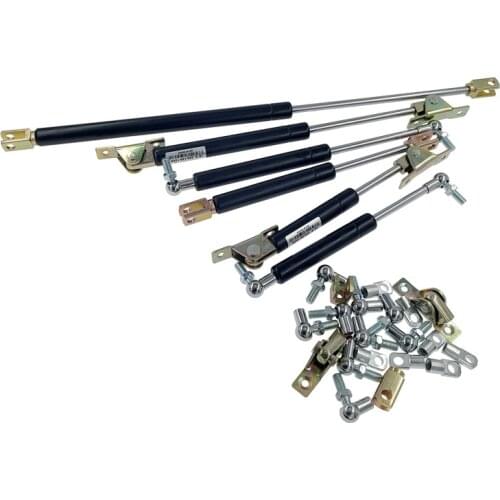 2PCS 18*8 Gas Spring Rod 130mm Stroke 50N-500N/5kg-50kg Cupboard Hinges Gas Spring Force lift support 350mm Hole Center Distance