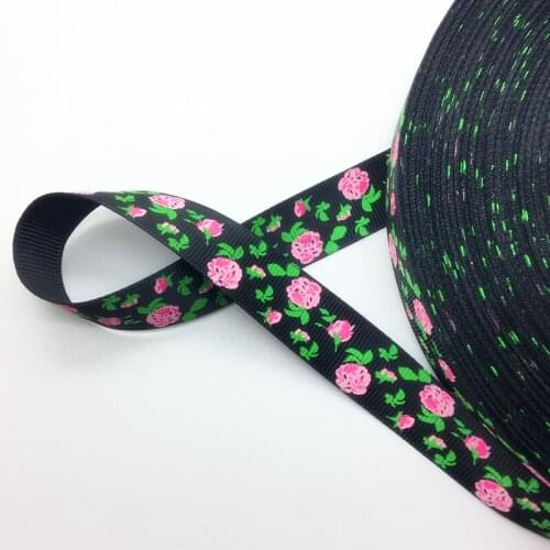 Free Shipping 5 Yards 3/4'' 20mm Wide Printed Grosgrain Ribbon Hair Bow/Christmas/wedding DIY Sewing ,#AD42