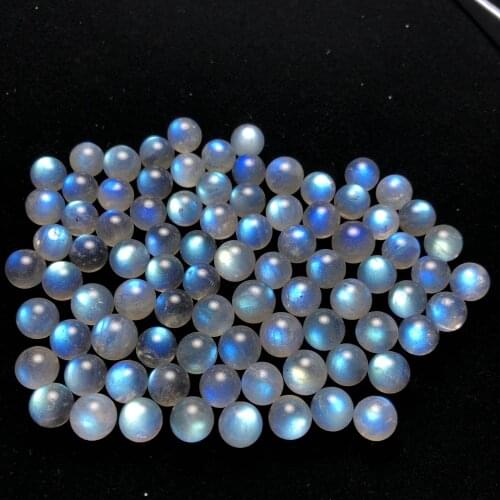 2Pieces LOOSE BEADS Labradorite round 5-7mm full hole/half hole wholesale for DIY jewelry