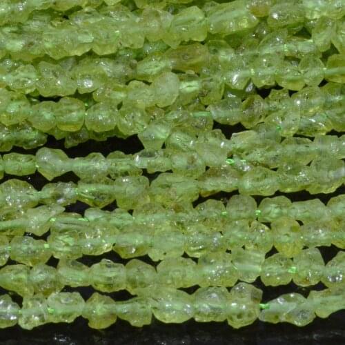 Natural Peridot Rough Material Nugget Beads 4-6mm / 6-8mm