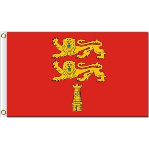 French Region Normandie 3x5ft Fabric Prints home decoration gift Polyester Flag