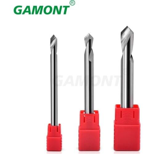 GAMONT Milling Cutter Alloy Coating Tungsten Steel Tool By Aluminum Cnc Maching 1 Blade Spot Drills Top Chamfered Milling Cutter