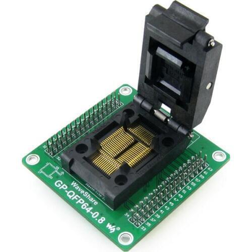 GP-QFP64-0.8 Programmer Adapter Yamaichi IC Test Socket & Programming Adapter for QFP64 PQFP64 TQFP64 LQFP64 package 0.8mm Pitch