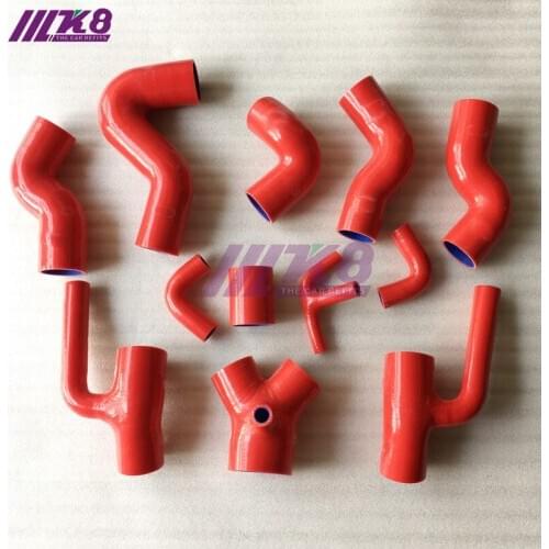 Silicone Boost Piping Hose Kit For Audi S4 RS4 A6 B5 C5 2.7L Bi-Turbo 97-01 (12Pcs) Red/Blue/Black