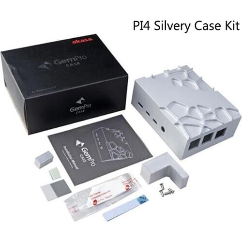 Raspberry Pi 4 Model B Black/Transparent ABS Case With Heatsink Cooling Fan