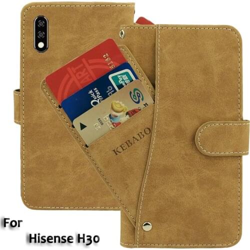 Leather Wallet Hisense U30 Case Flip Retro Vintage Leather Front Card Slots Cases Cover Business Phone Protective Bags