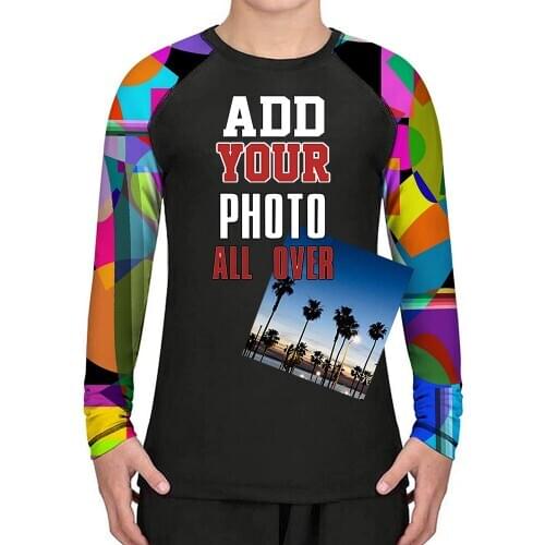 Youth custom Street Style Breathable Long Sleeve Training workout Rash Guards