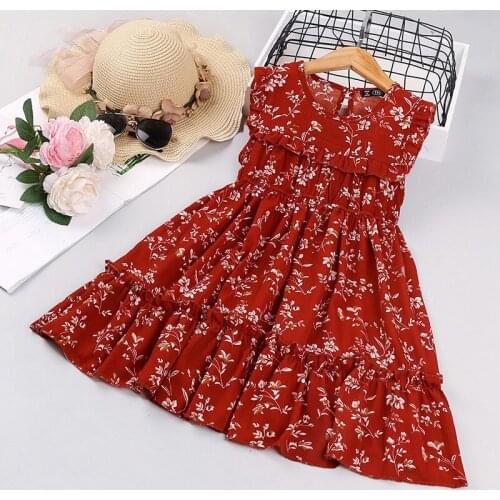 New Floral Summer Dress 2021 Girls Dress Fashion Girls Birthday Party Prom Dress For Girls Children Clothing Vestidos 2-6 Age