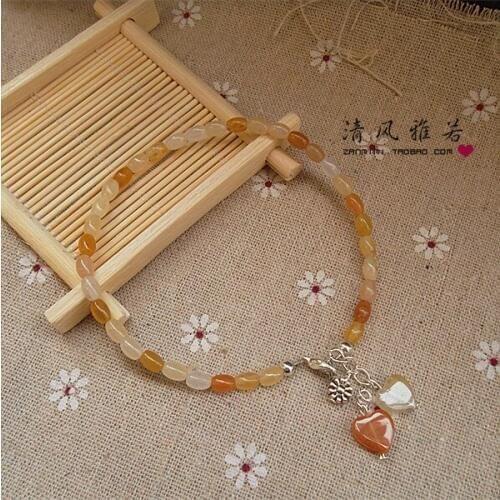 Original design gobi jade gold jade heart-shaped detailed a night the feet ring national wind is female