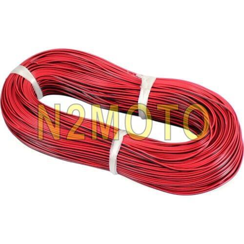 5 Meters 10 Meters 20 Meters Wire Cable 2 Pin Extension Copper Wire Cord Strip Black with Red Rope 22awg Led Strip Light
