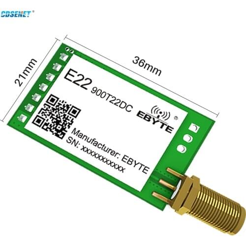 CDSENET XSX1262 RF Chip LoRa Spread Spectrum Wireless Module Longer Transmission Distance Lower Power Consumption E22-900T22DC