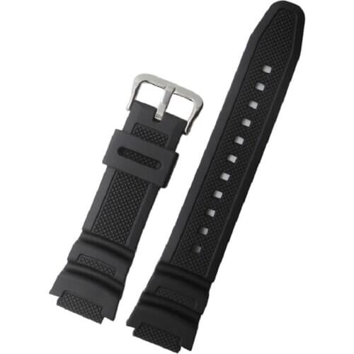 Rubber Waterproof Watch Band For Casio G-Shock AE1000w AQS810W MRW200H W800H 18mm Accessories Black Replacement Watchbands Strap