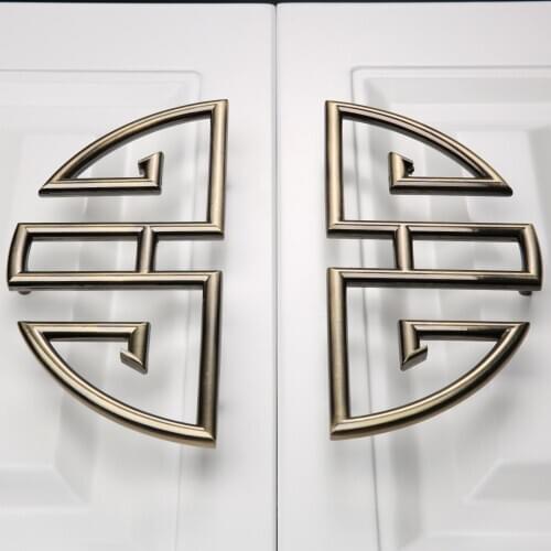 2pcs/lot Retro Chinese Style Pulls Handles Knobs Cabinet Drawer Cupboard Door 64mm/96mm Zinc Vintage Oriental Furniture fitting