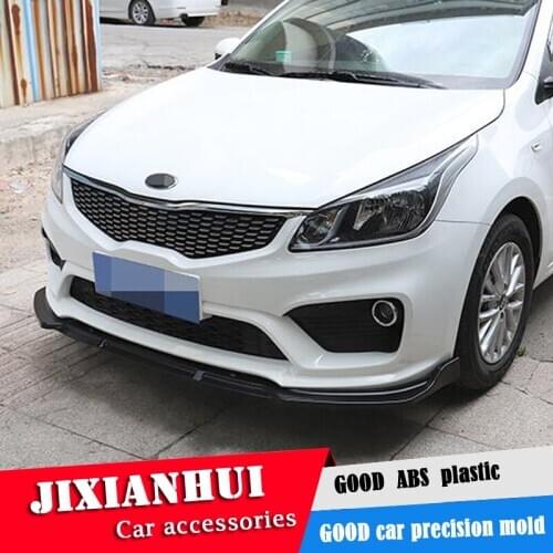 For Kia Rio K2 Body kit spoiler 2017-2018 For Kia FRio K2 ABS Rear lip rear spoiler front Bumper Diffuser Bumpers Protector